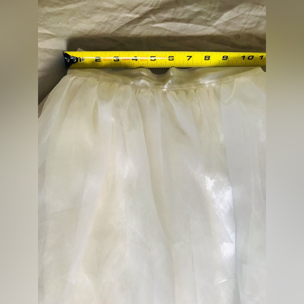 Vintage Roberta Sheer White Maxi Skirt Size 5/6 - Picture 10 of 13